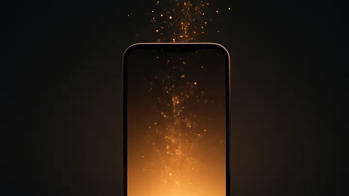 5666BET COM Modern phone with glowing screen